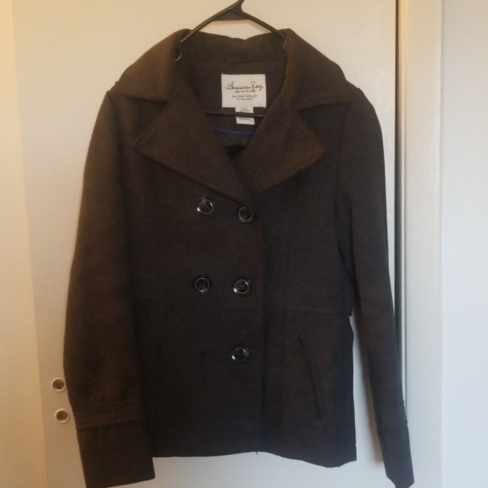 Hooded peacoat